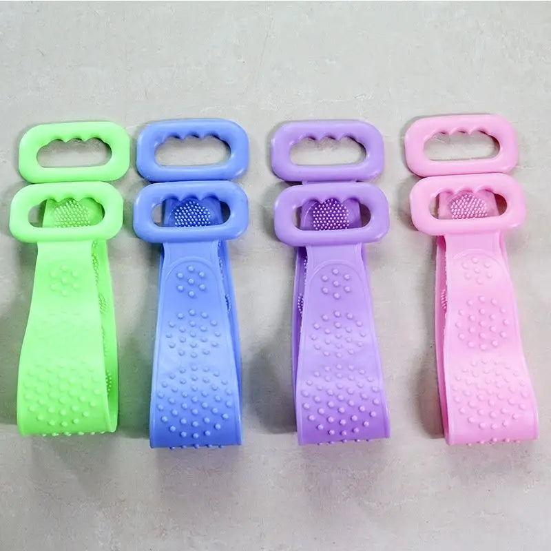 2pcs Silicone Bath Brush and Towel for Back Massage