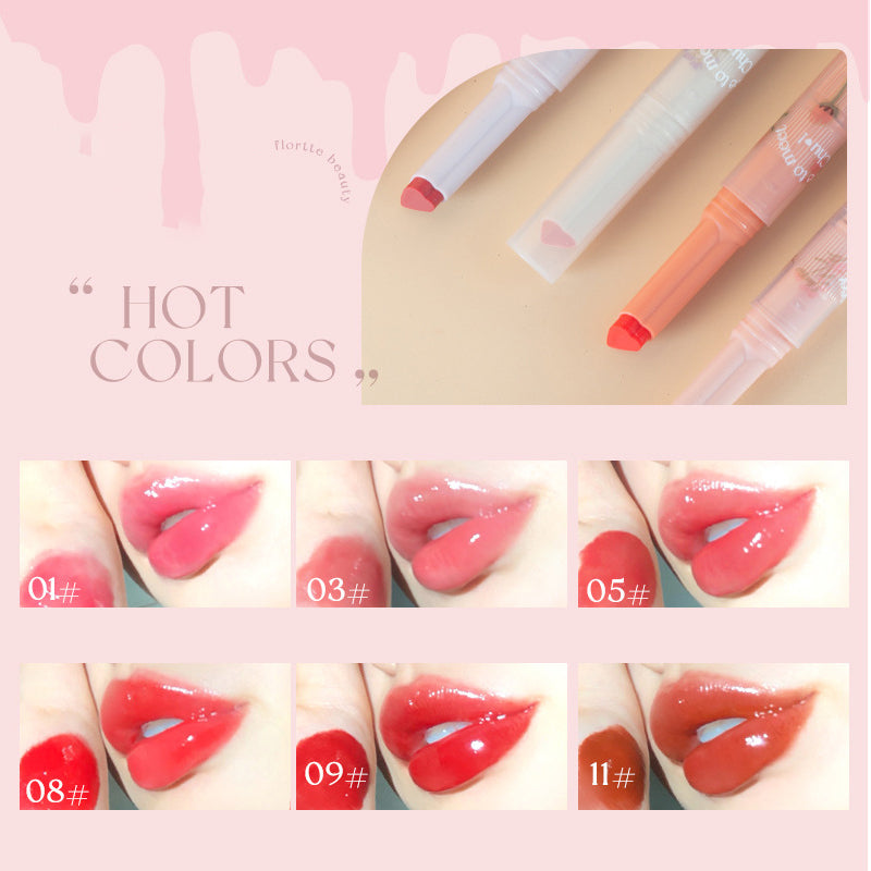 FLORTTE First Kiss Love Stick Lipstick Pen with Mirror