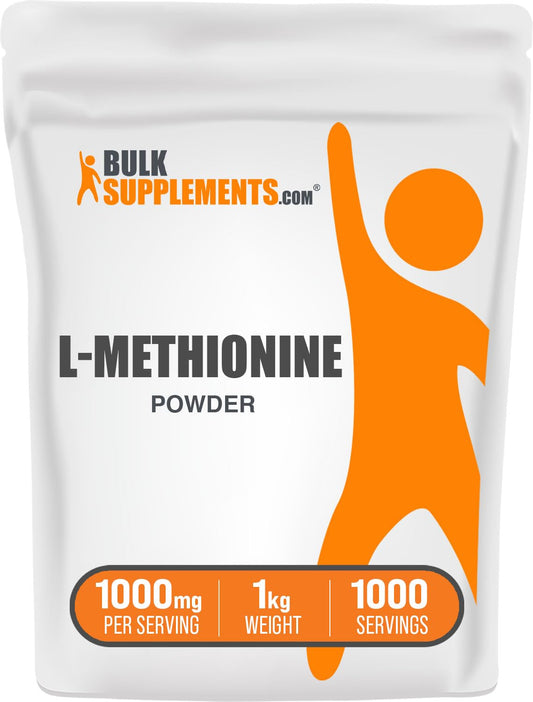 BulkSupplements.com L-Methionine Powder - Amino Acids Nutritional Supplements - Choline Supplements - Antioxidants Supplement - L Methionine 1000 mg Powder (1 Kilogram - 2.2 lbs)