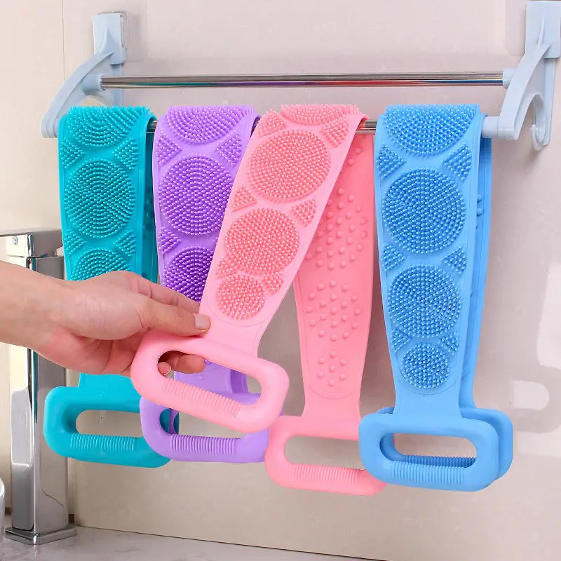 2pcs Silicone Bath Brush and Towel for Back Massage