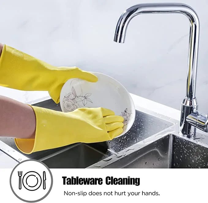 Yellow Household Latex Gloves