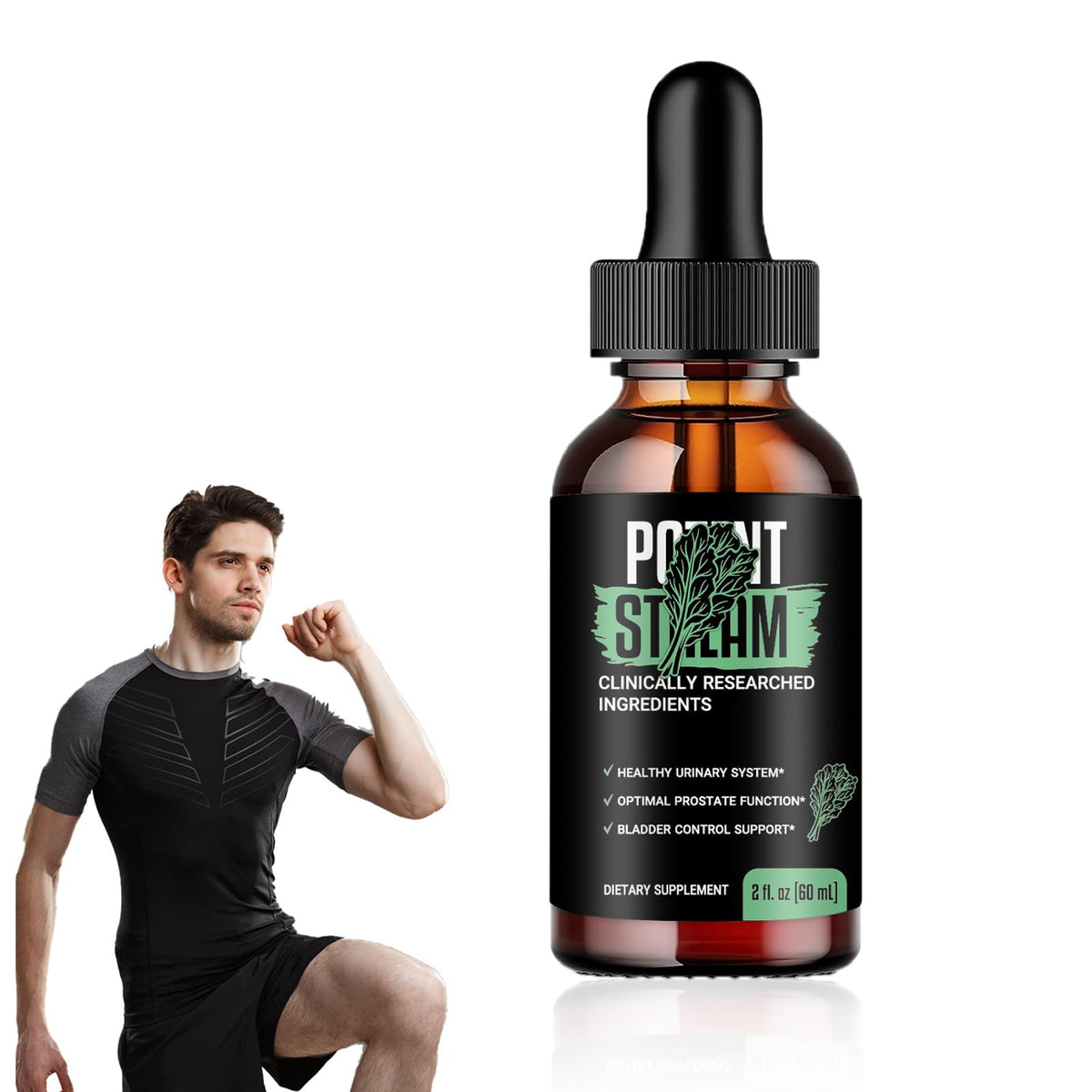 Potent Stream Drops PotentStream Prostate Health Supplements Prostate Stream Drops Prostate Supplements for Men Official Formula (60 ml (Pack of 1))