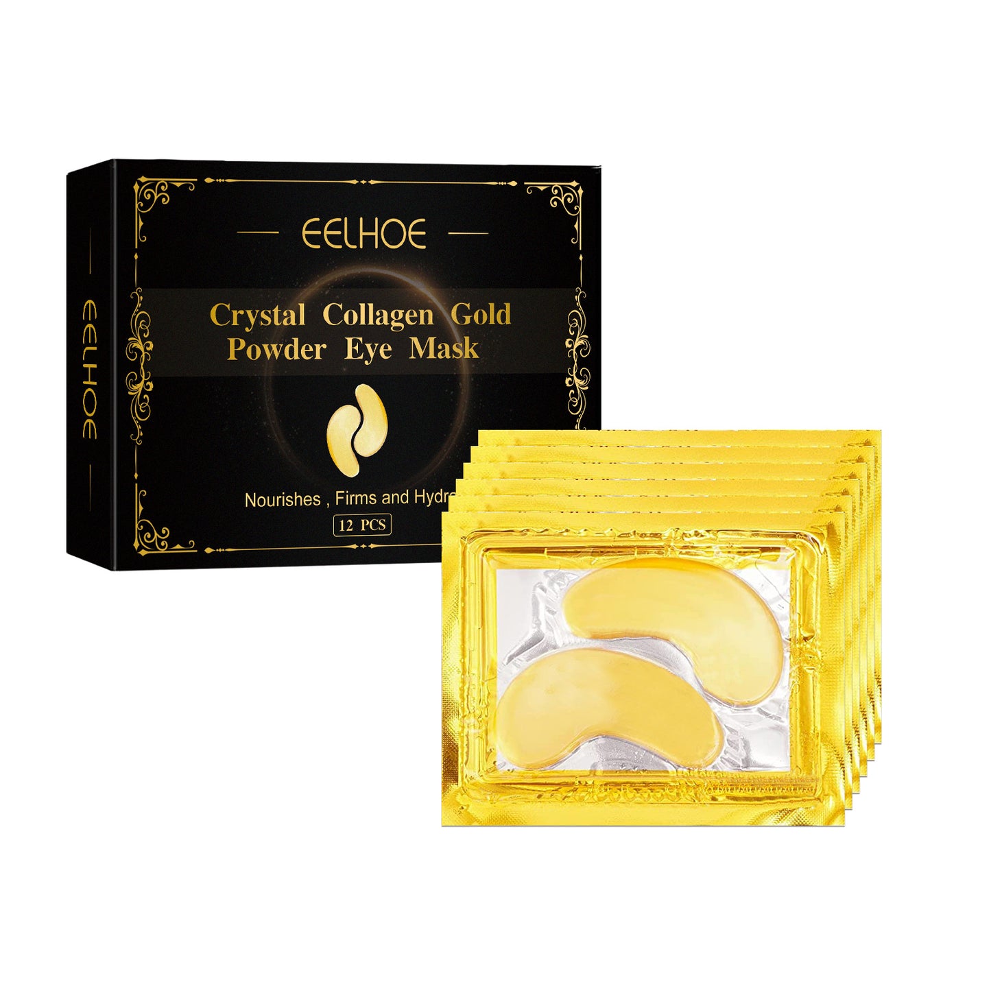 EELHOE Collagen Gold Eye Mask for Dark Circles and Puffiness