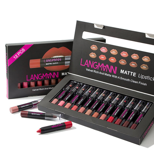 Matte Non-Stick Lipstick and Gloss Set