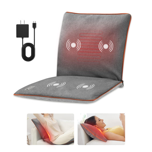 COMFIER Vibration Massage Pad PillowHeated Back Massage Chair Pad for Mom Women