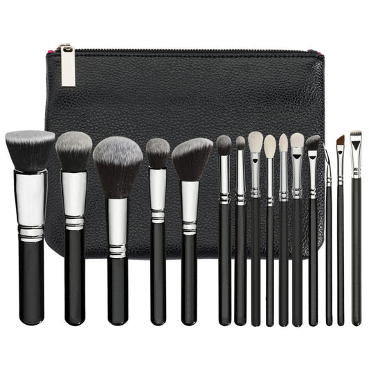 15-Piece Pink Rose Gold Makeup Brush Set