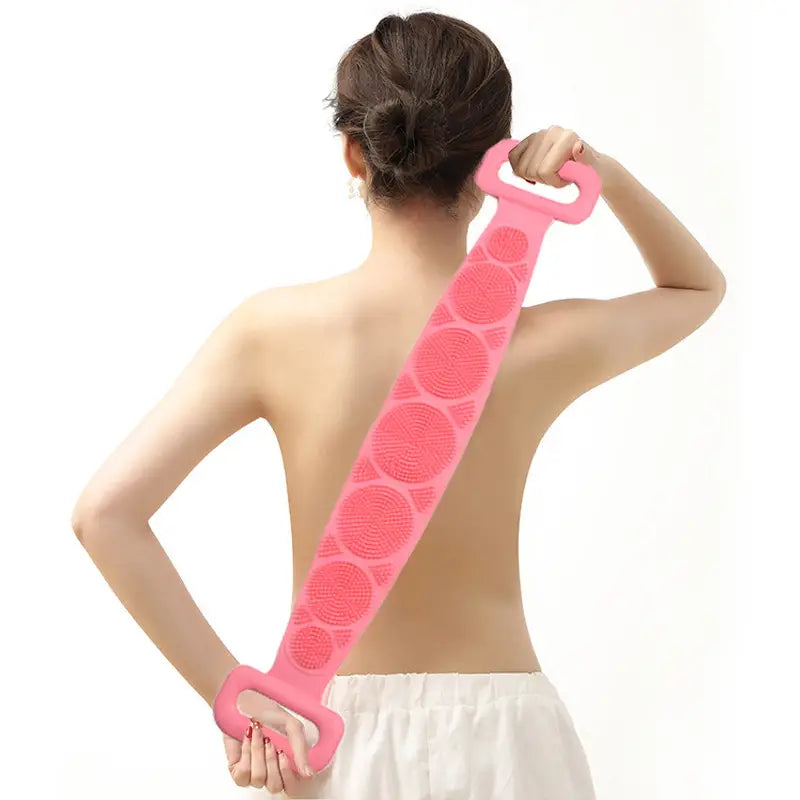 2pcs Silicone Bath Brush and Towel for Back Massage