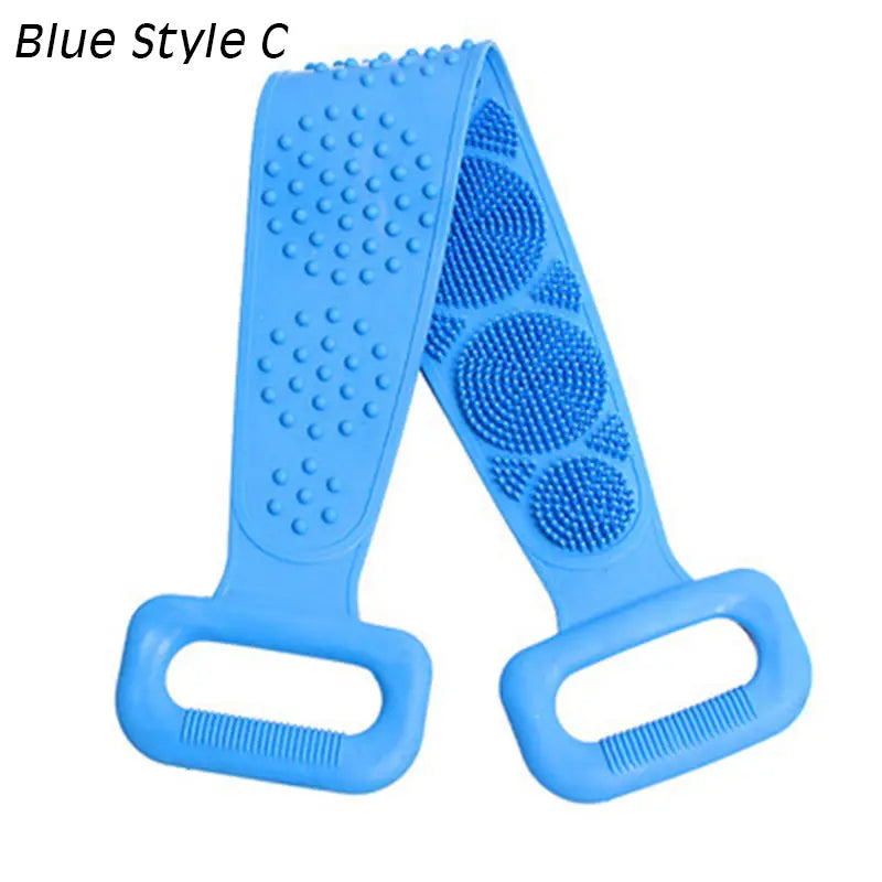 2pcs Silicone Bath Brush and Towel for Back Massage